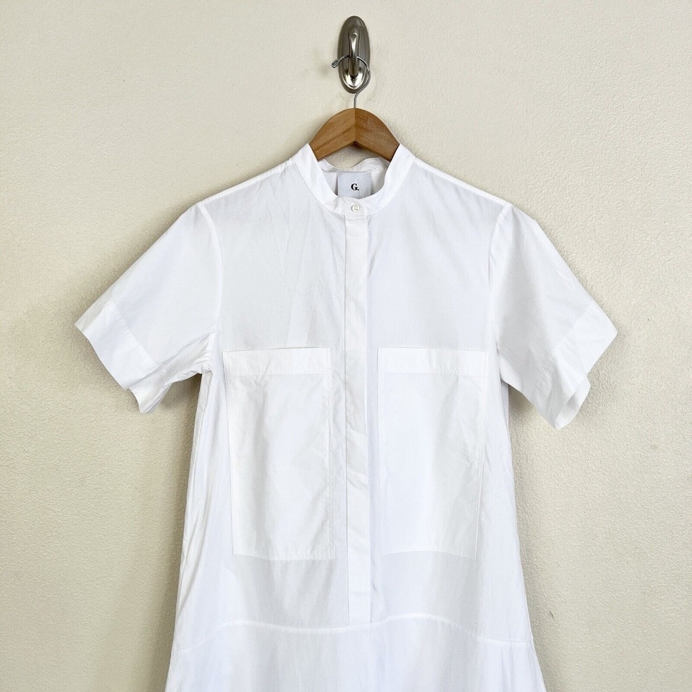 GWYN It’s All Good Midi Shirtdress in White - Picture 6 of 11
